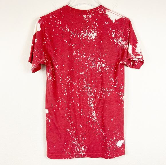 Custom Bleached Salty & Lit Graphic Tee  Sz S - Picture 2 of 3